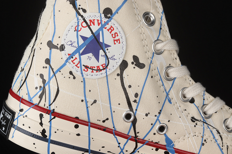 Chuck Taylor All-Star 70S High Paint Splatter Egret/Digital Blue/Egret 3