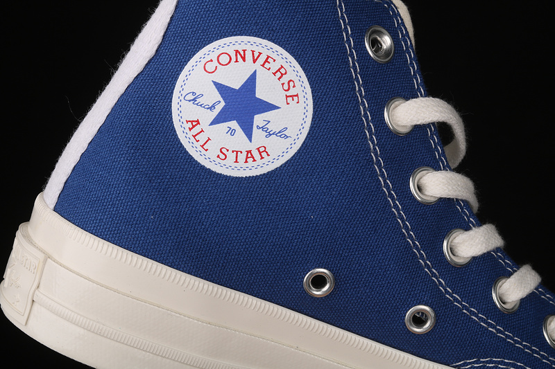 Comme Des Garçons Play X Chuck Taylor All-Star 70S High Blue Quartz/Egret/Black 13