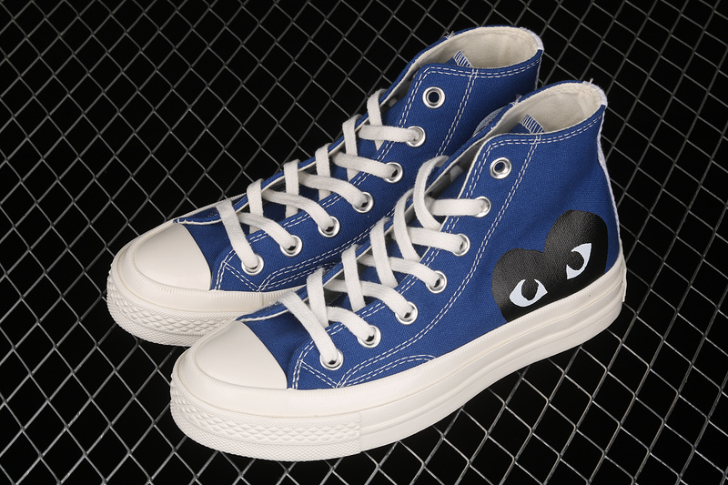 Comme Des Garçons Play X Chuck Taylor All-Star 70S High Blue Quartz/Egret/Black 19