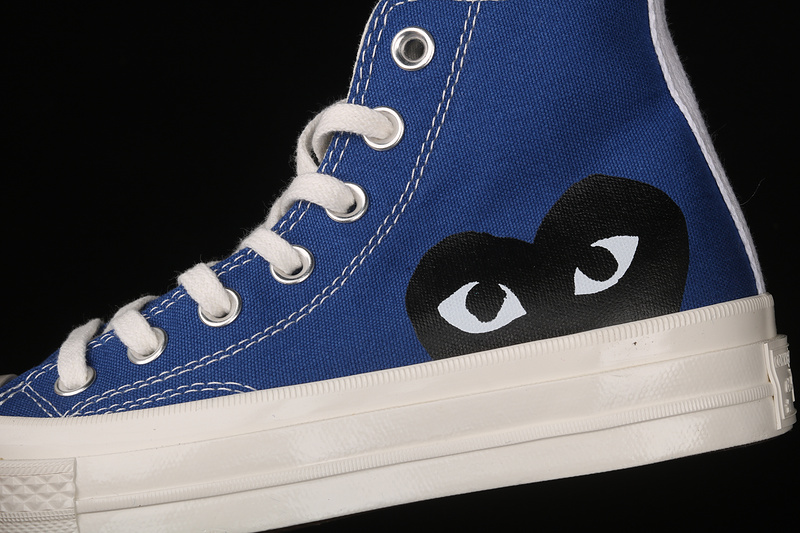 Comme Des Garçons Play X Chuck Taylor All-Star 70S High Blue Quartz/Egret/Black 33