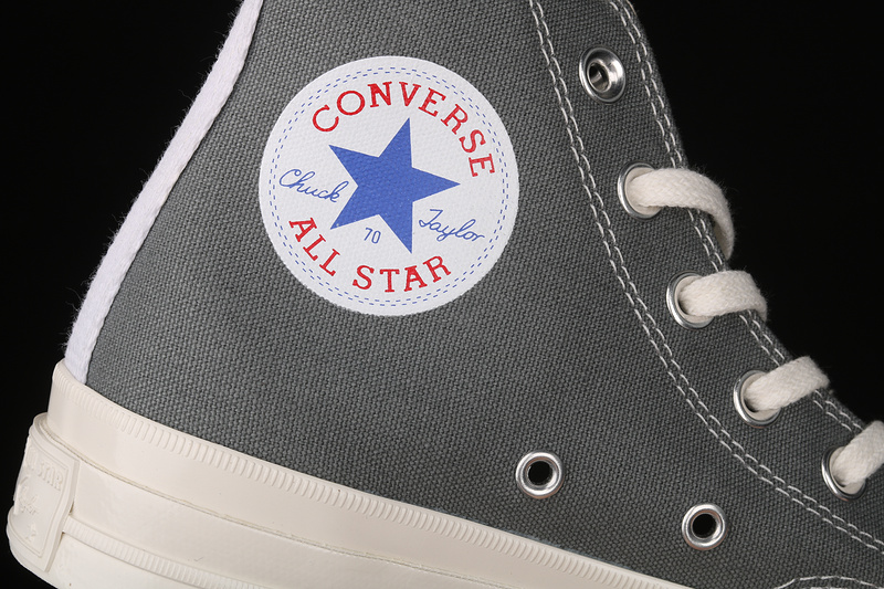 Comme Des Garçons Play X Chuck Taylor All-Star 70S High Steel Gray/Egret/Black 3