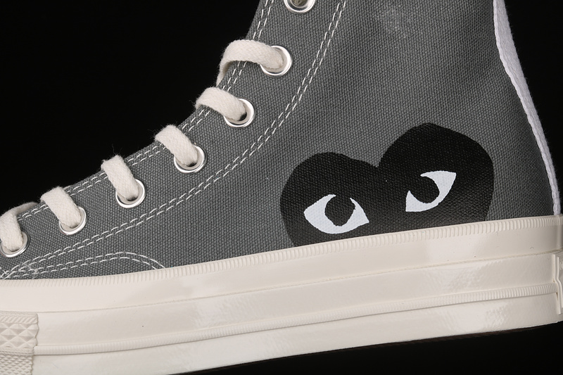 Comme Des Garçons Play X Chuck Taylor All-Star 70S High Steel Gray/Egret/Black 17