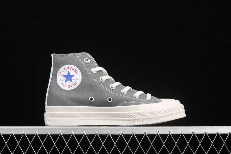 Comme Des Garçons Play X Chuck Taylor All-Star 70S High Steel Gray/Egret/Black 33