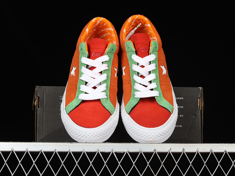 One Star Pro Hyperlocal Skate Culture Bold Mandarin/White/Green 17