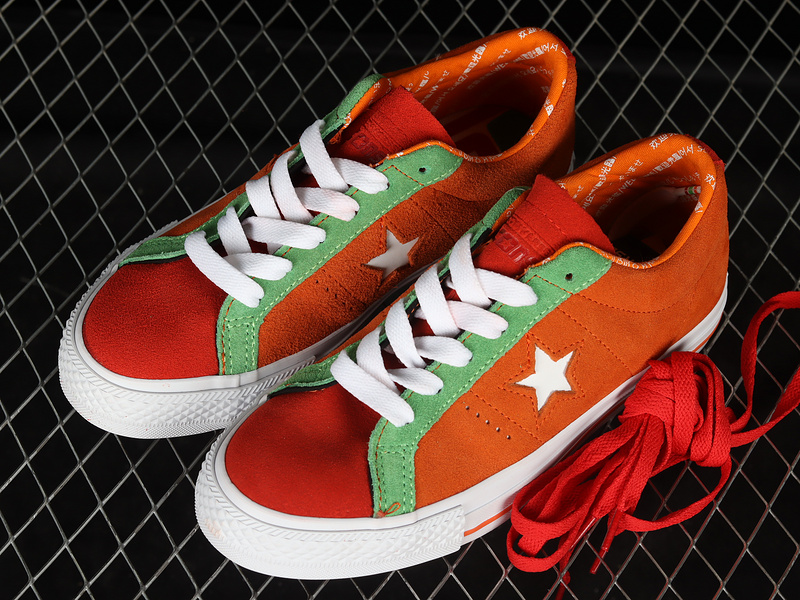 One Star Pro Hyperlocal Skate Culture Bold Mandarin/White/Green 21