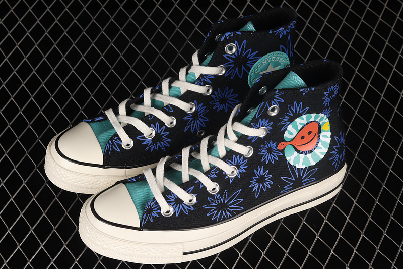 Chuck Taylor All-Star 70S High Sunny Floral Black/Washed Teal/Game Royal 7