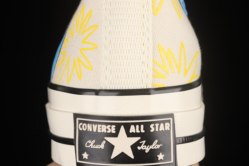 Chuck Taylor All-Star 70S High Sunny Floral Be Nice Egret/University Blue/Amarillo 25