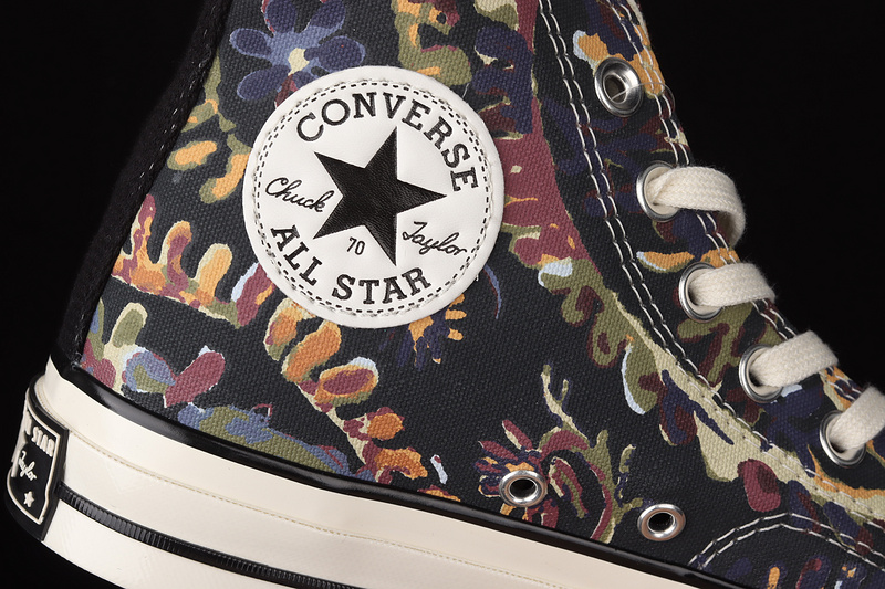 Chuck Taylor All Star 70S High Top Fall Florals Black/Multi-Color/Egret 15