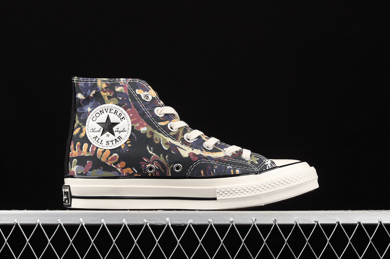 Chuck Taylor All Star 70S High Top Fall Florals Black/Multi-Color/Egret 19