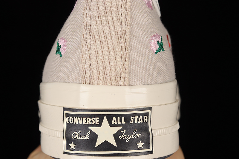 Chuck Taylor All-Star 70S High Floral Embroidery Desert Sand/Egret 23