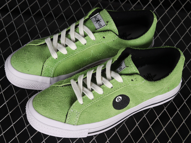 Stussy One Star Pro Low 8 Ball Green Flash/White/Black 19