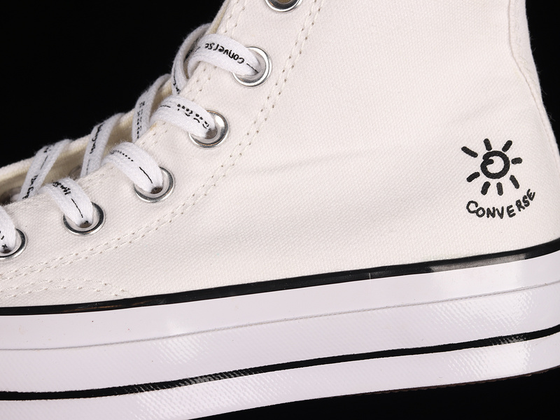 Chuck Taylor All-Star 70S High White/Black/Egret 25