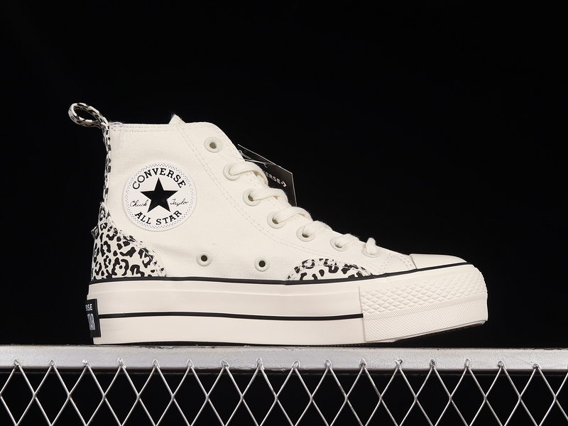 Chuck Taylor All Star Lift Platform High Animalier Egret/Black/Egret 25