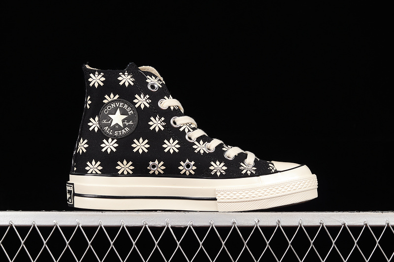 Chuck Taylor All-Star 70S High Holiday Sweater Black/Egret/Black 13