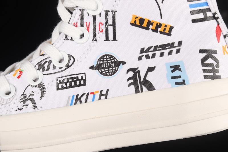 Kith X Chuck Taylor 70S High 10Th Anniversary White/Black/Multi-Color 19