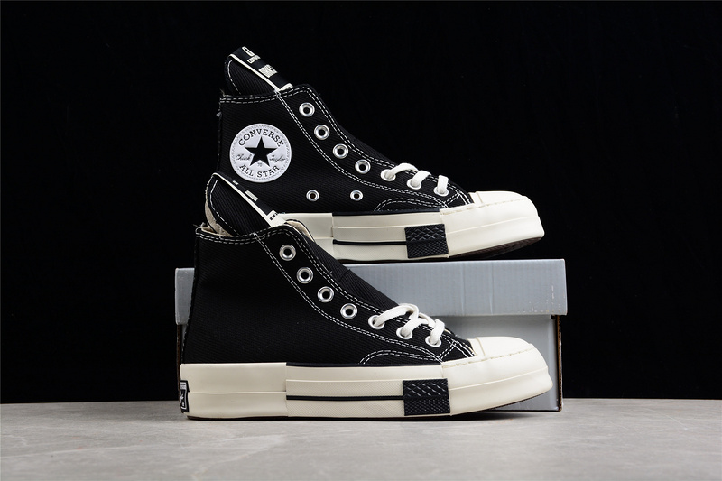 Rick Owens Drkshdw Drkstar Chuck Taylor 70S High Black/Egret 15