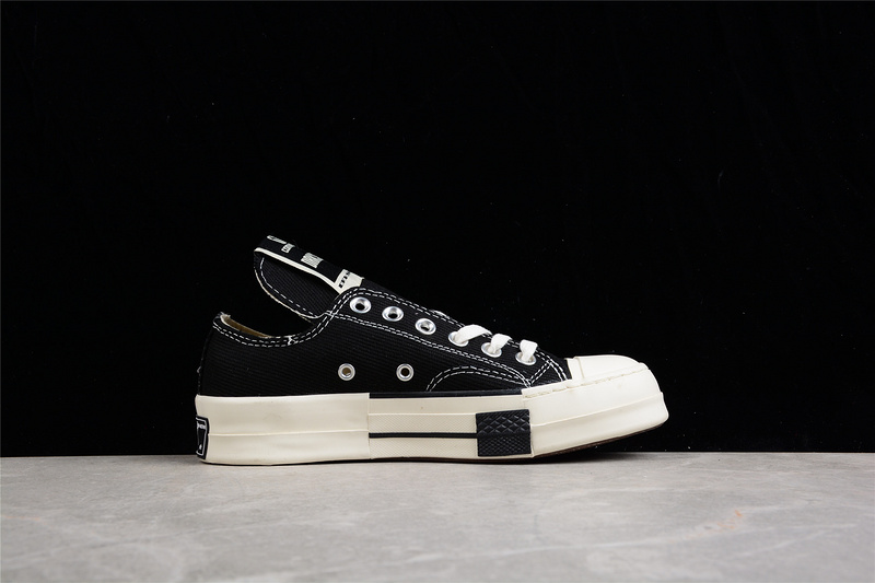 Rick Owens Drkshdw Drkstar Chuck Taylor 70S Low Black/Egret 7