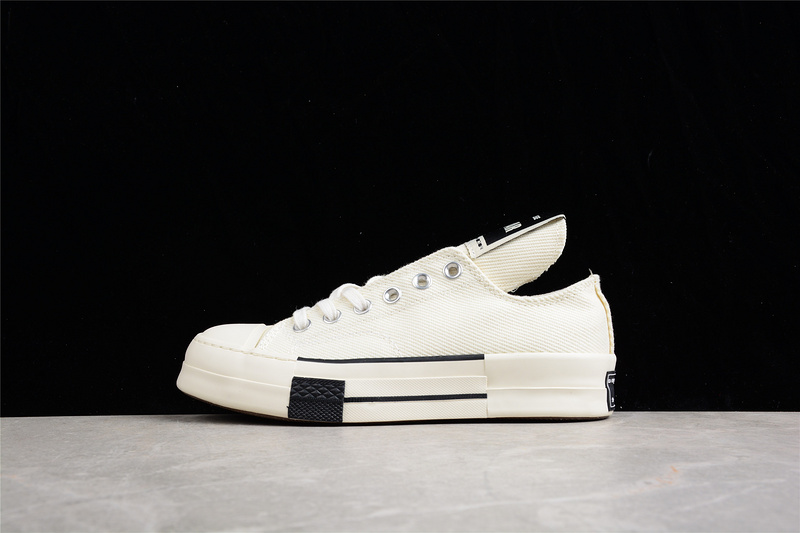 Rick Owens X Drkshdw Drkstar Chuck Taylor 70S Low Egret/Egret/Black 17