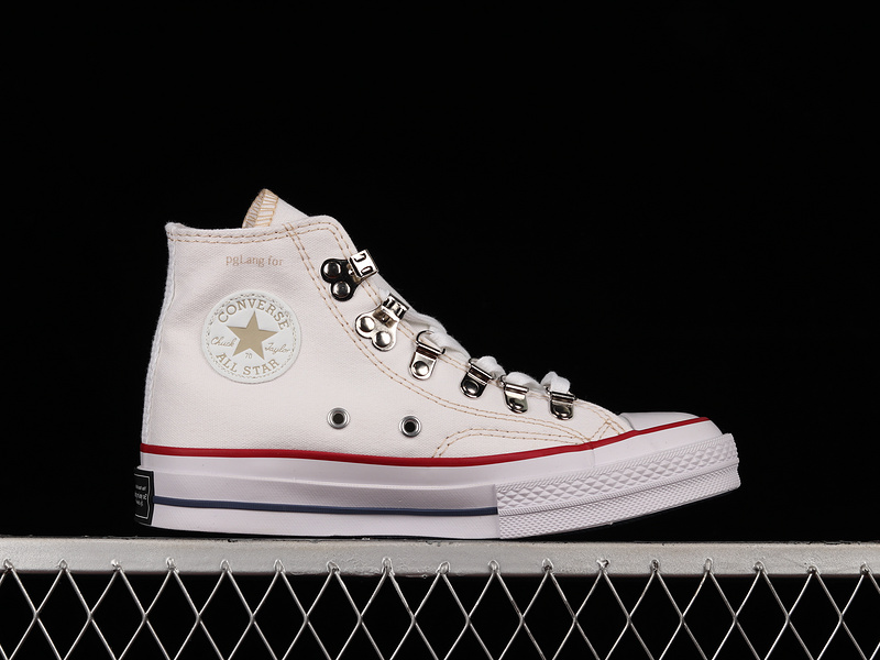 Pglang X Chuck 70S High Goodluckchuck White/Irish Cream/Navy 5