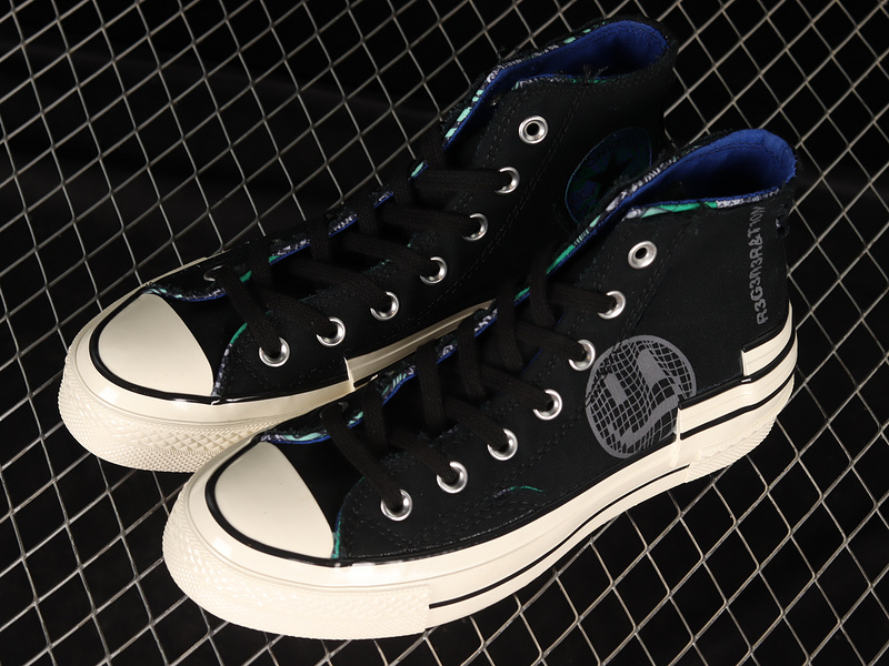 Chuck Taylor All-Star 70S High Hacked Heel High Tear Away Black/Iron Grey/Blue 3