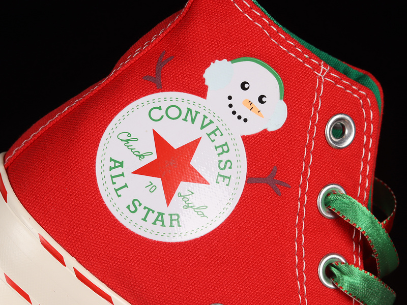 Chuck Taylor All-Star 70S High Christmas Snowman Red/Green/Beige 7