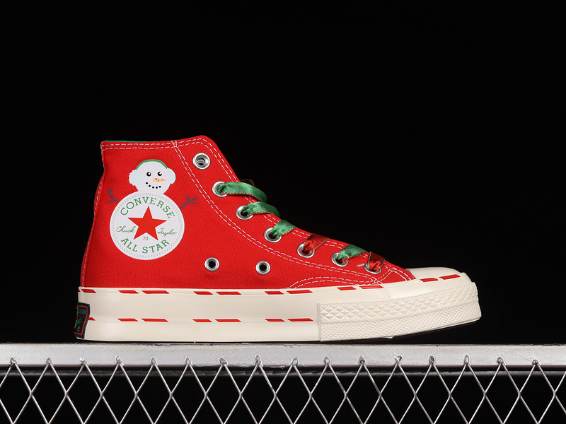 Chuck Taylor All-Star 70S High Christmas Snowman Red/Green/Beige 17