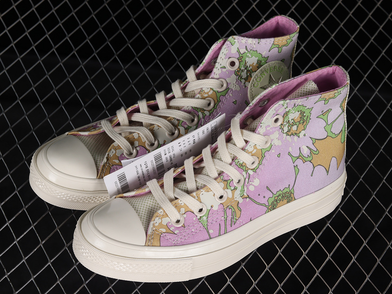 Chuck Taylor All-Star 70S High Crafted Florals Beyond Pink/Olive Aura/Egret 7