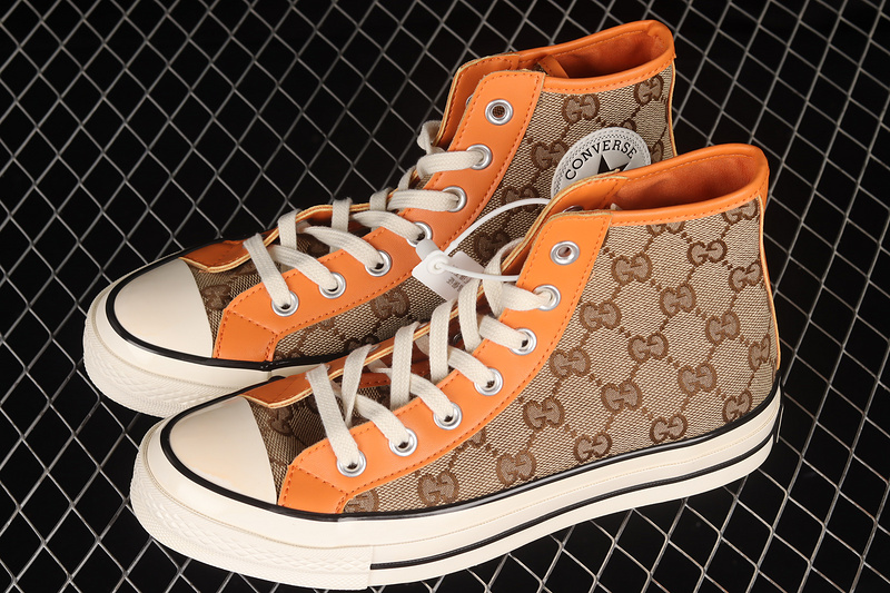 Remake Con Gucci X Chuck Taylor All-Star High Brown/Orange/White 7