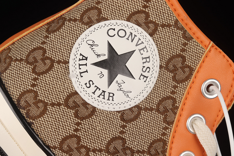 Remake Con Gucci X Chuck Taylor All-Star High Brown/Orange/White 33