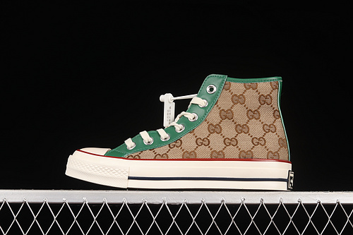 Remake Con Gucci X Chuck Taylor All-Star High Brown/Green/White 3