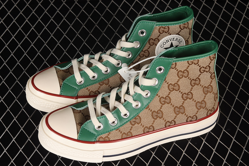 Remake Con Gucci X Chuck Taylor All-Star High Brown/Green/White 15