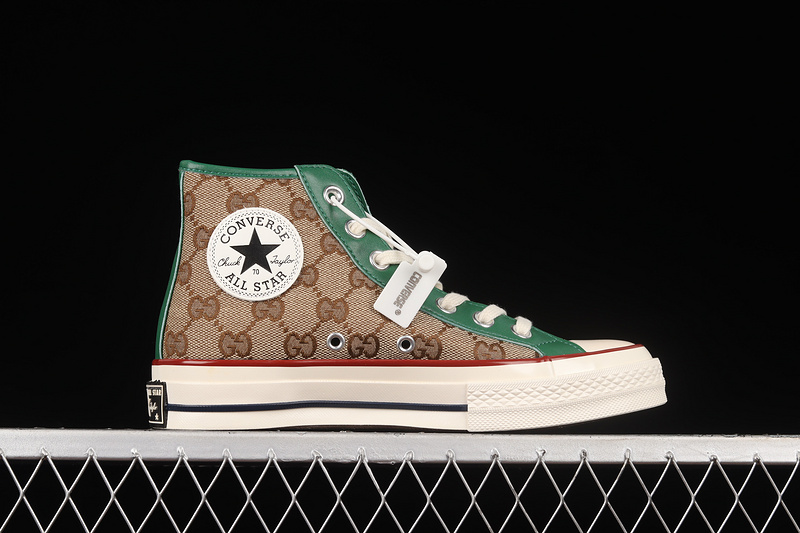 Remake Con Gucci X Chuck Taylor All-Star High Brown/Green/White 23