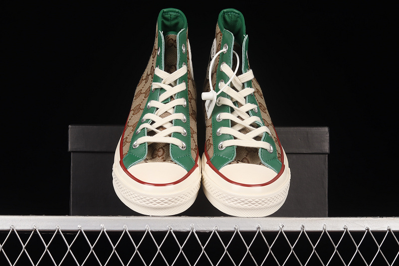 Remake Con Gucci X Chuck Taylor All-Star High Brown/Green/White 25