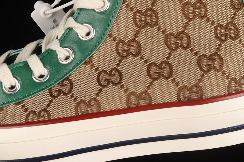 Remake Con Gucci X Chuck Taylor All-Star High Brown/Green/White 33