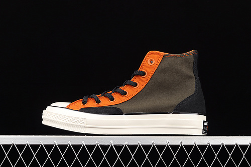 Chuck Taylor All-Star 70S High Court Fusion Dark Green/Orange/White 27