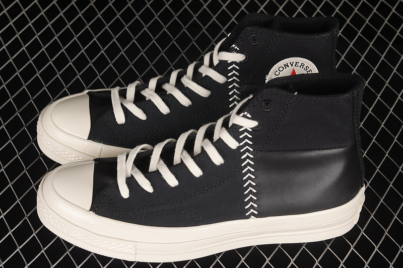 Chuck Taylor All-Star 70 Crafted Leather High Black/Egret/University Red 3