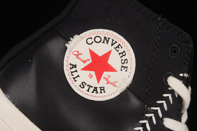 Chuck Taylor All-Star 70 Crafted Leather High Black/Egret/University Red 17