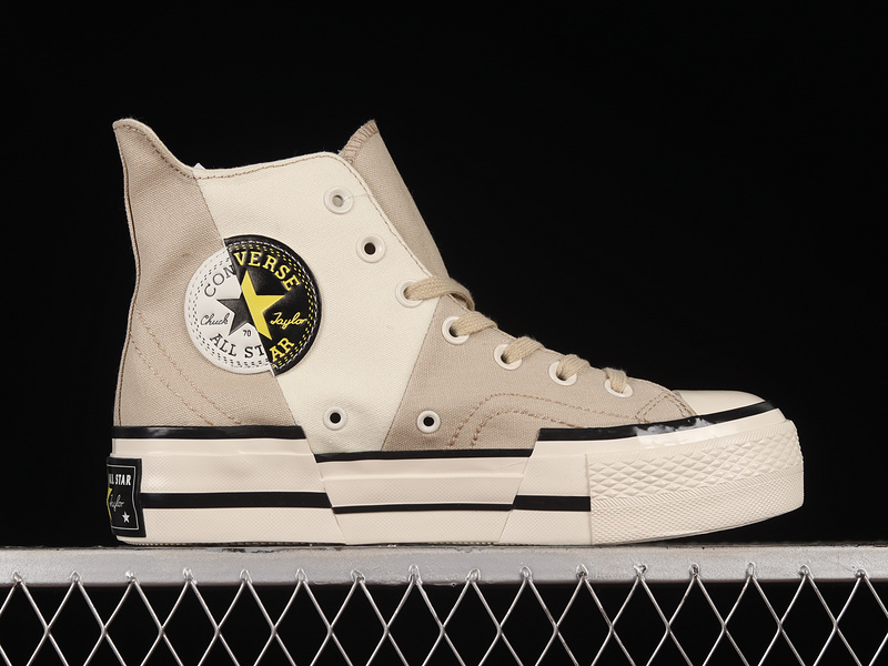 Chuck Taylor All-Star 70S High Plus Logo Collage Beach Stone/Egret 9