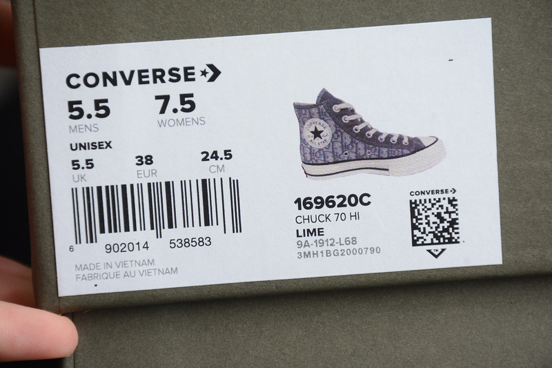 Di*Or X Chuck Taylor All Star High Grey/Grey/White 25