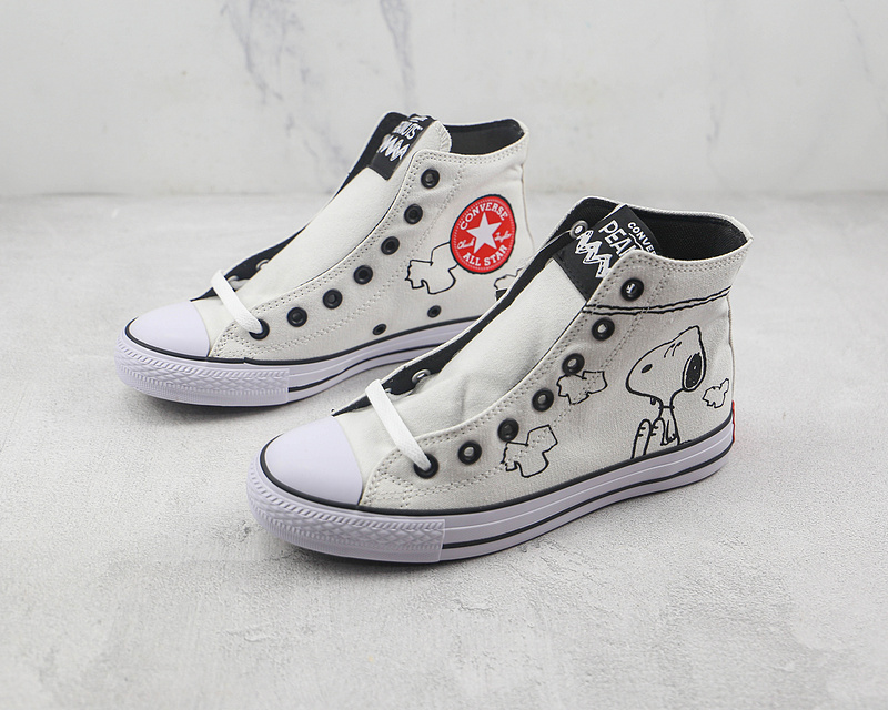 Peanuts Chuck Taylor All Star 70S High Snoopy And Woodstock Black/White 3