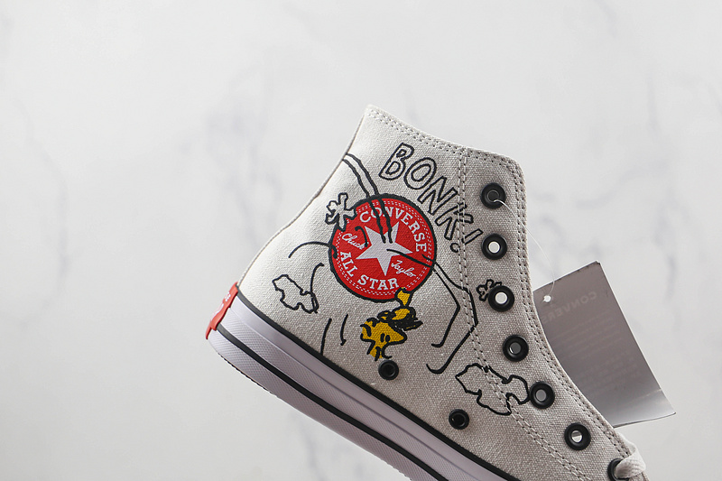 Peanuts Chuck Taylor All Star 70S High Snoopy And Woodstock Black/White 9