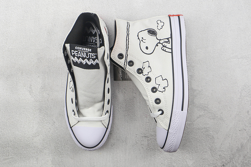 Peanuts Chuck Taylor All Star 70S High Snoopy And Woodstock Black/White 11