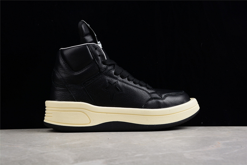 Rick Owens X Turbowpn Mid Black/Black/Cloud Cream 7