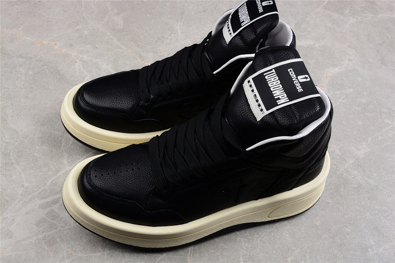 Rick Owens X Turbowpn Mid Black/Black/Cloud Cream 13