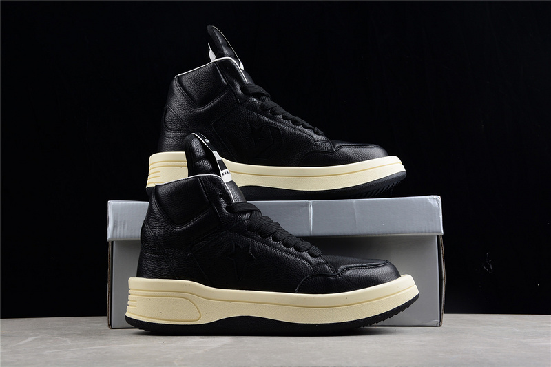 Rick Owens X Turbowpn Mid Black/Black/Cloud Cream 33