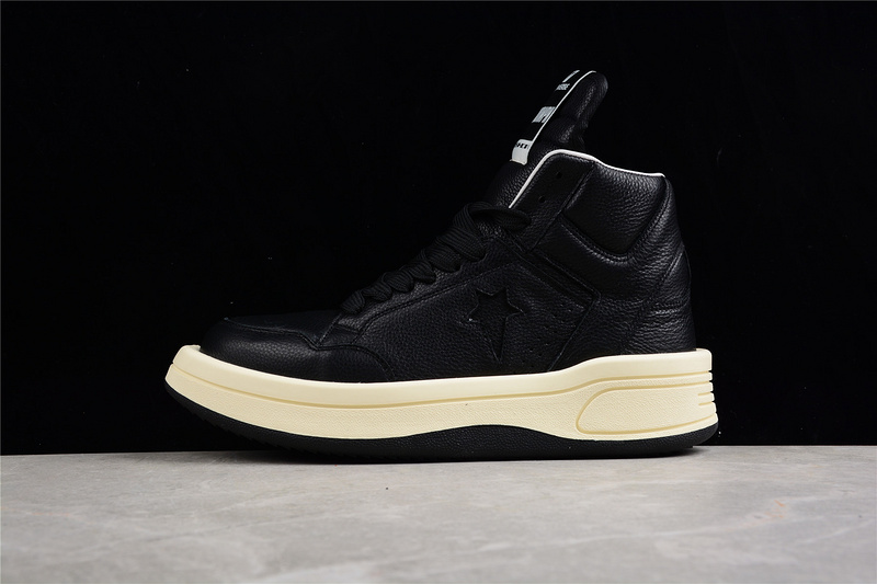 Rick Owens X Turbowpn Mid Black/Black/Cloud Cream 37