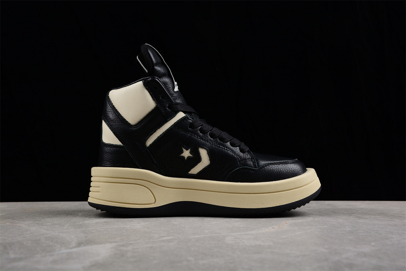 Rick Owens X Turbowpn Mid Black/Cloud Cream/Egret 5