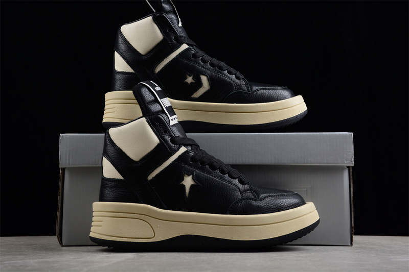 Rick Owens X Turbowpn Mid Black/Cloud Cream/Egret 25