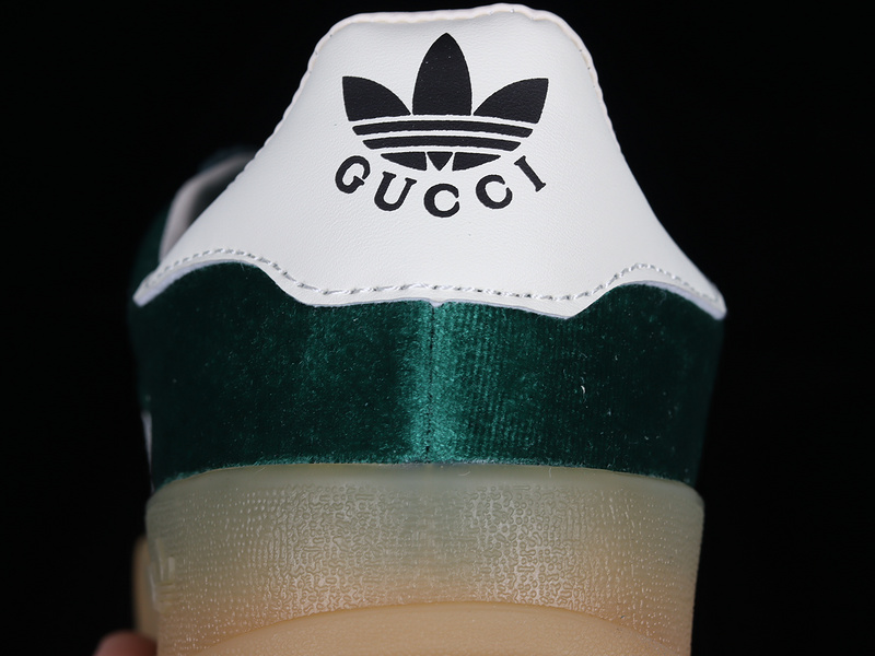 Gucci X Gazelle Shoes Dark Green/Cloud White/Gum 13