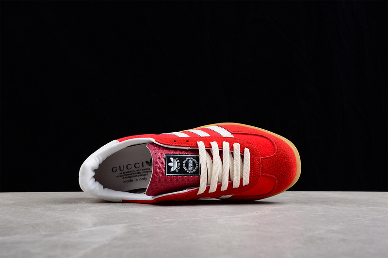 Gucci X Gazelle Shoes Red/Cloud White/Gum 15